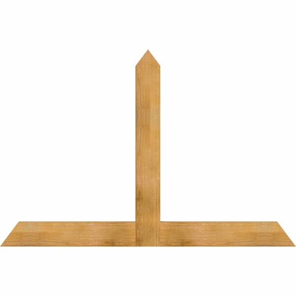 Ekena Millwork Portland Rough Sawn Timber Gable Bracket, Western Red Cedar, 72"W x 48"H x 2"D x 6"F, 16/12 Pitch GBW072X48X0206POR00RWR - main